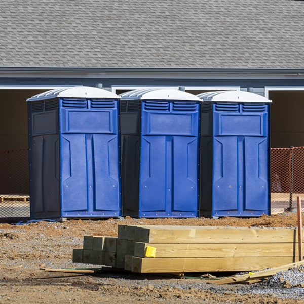 how can i report damages or issues with the portable toilets during my rental period in Falmouth PA